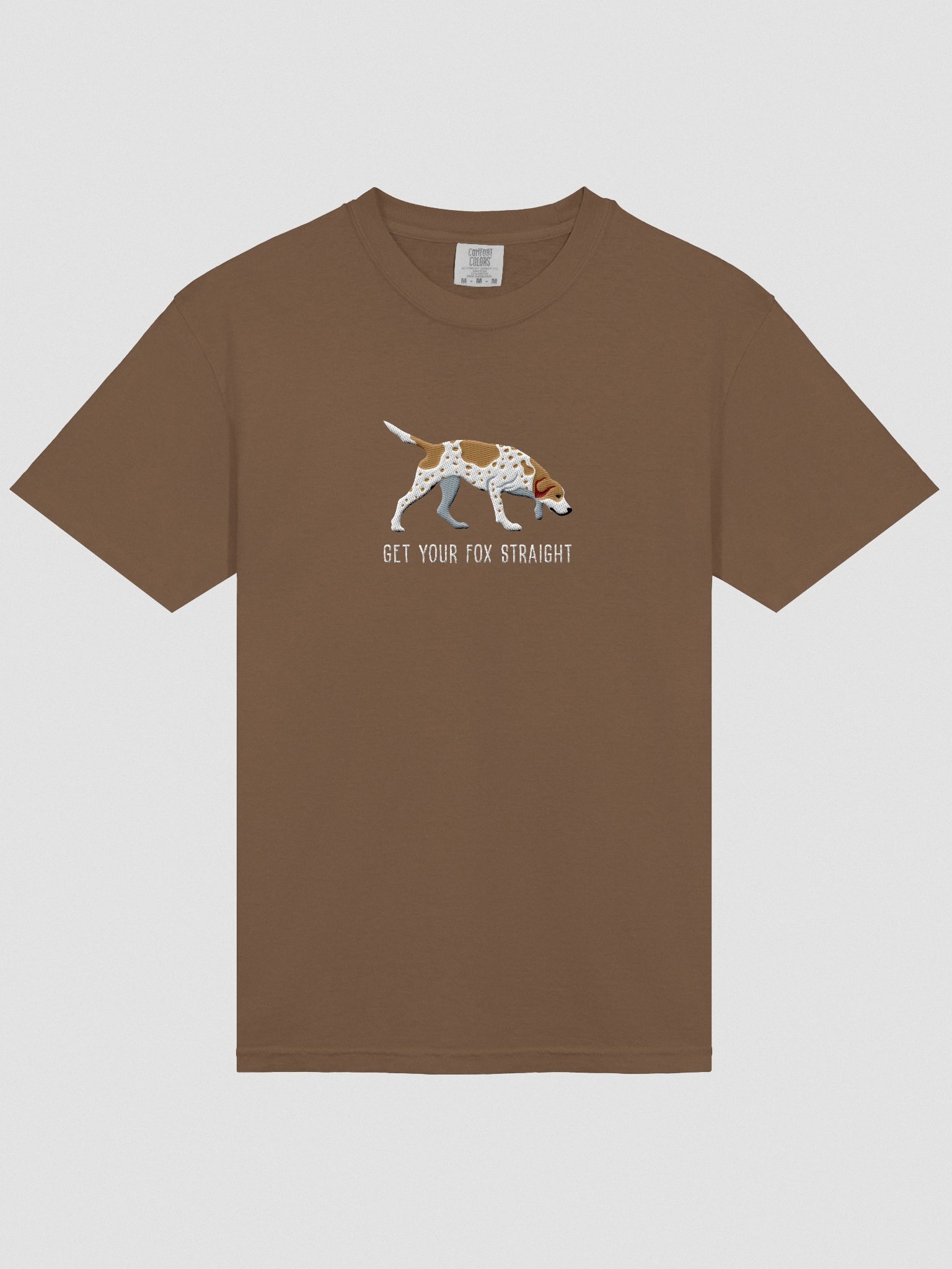 Get Your Fox Straight T-Shirt(Embroidered) of an American Foxhound(Tan & White) product image (6)