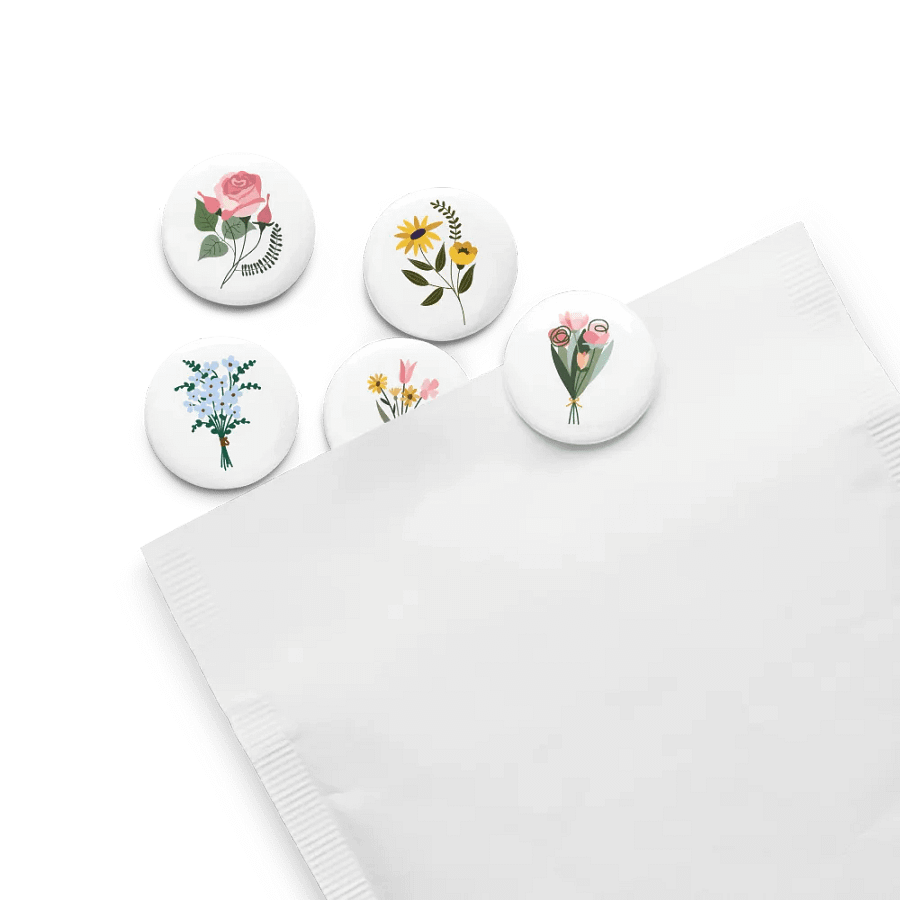 Set of Pin Buttons (floral) product image (13)