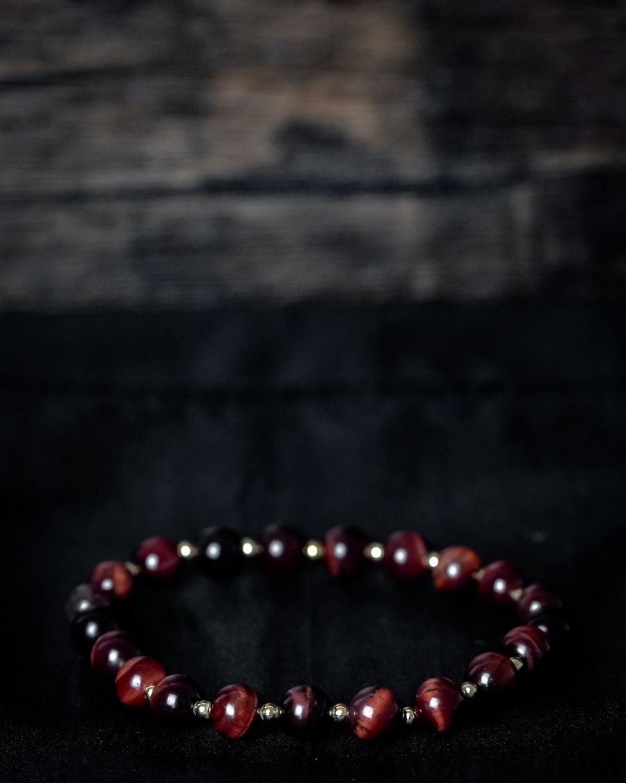 7" Red tiger's eye & Gold product image (1)