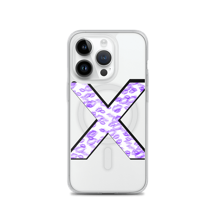 White X Purple Lipstick Kisses Phone Case product image (2)