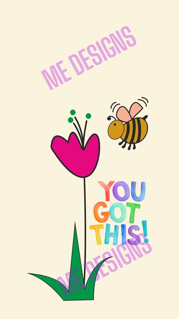 🐝 You Got This! Digital Phone Wallpaper Download 🐝 product image (2)