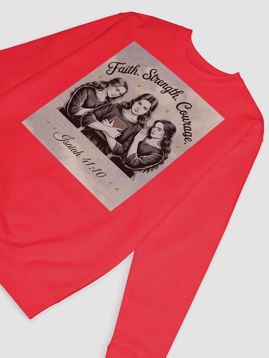 Faith Strength Courage Christian Women's Heritage Sweatshirt product image (20)