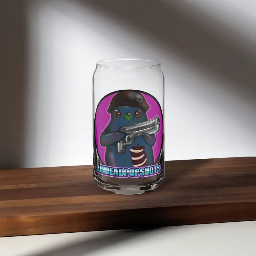 UndeadPopShots Penguin Can-Shaped Glass Logo Color Dark Pink product image (35)