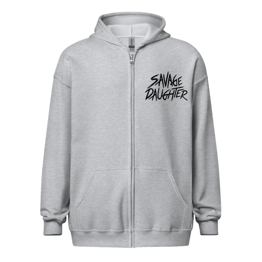 Savage Daughter Zip Hoodie (black print) product image (2)