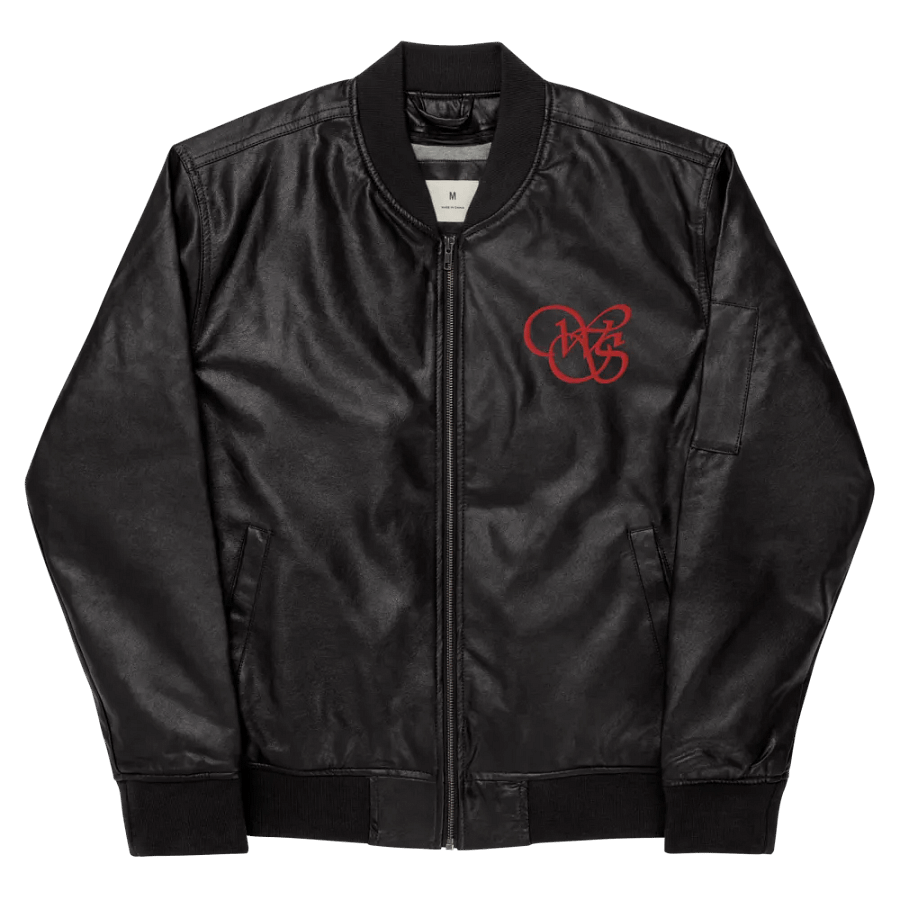 WS Faux Leather Bomber Jacket product image (10)