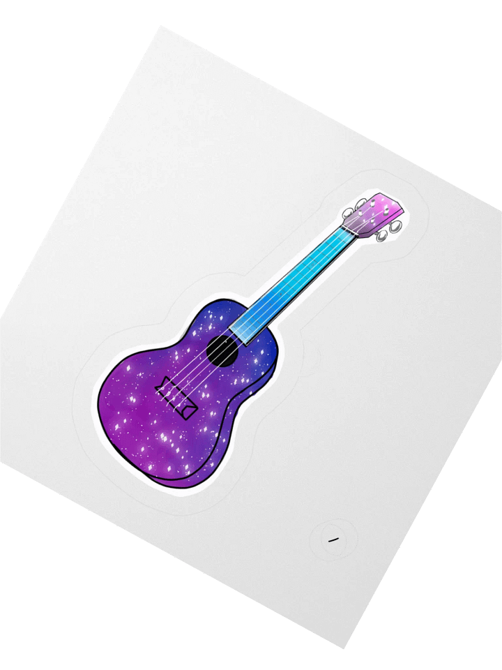 Star Ukulele Sticker design product image (5)
