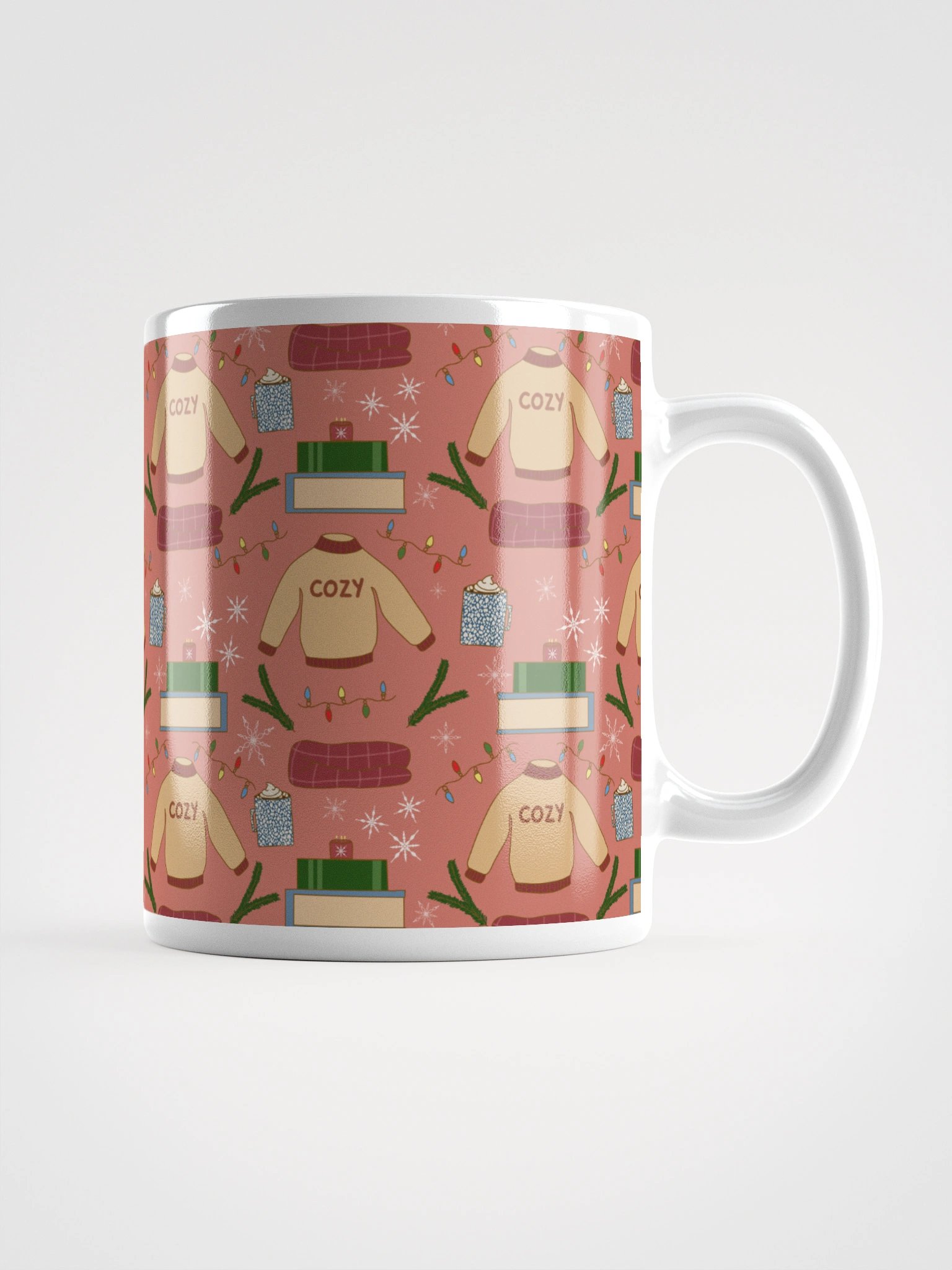 Cozy Winter Pattern Mug in Red product image (3)