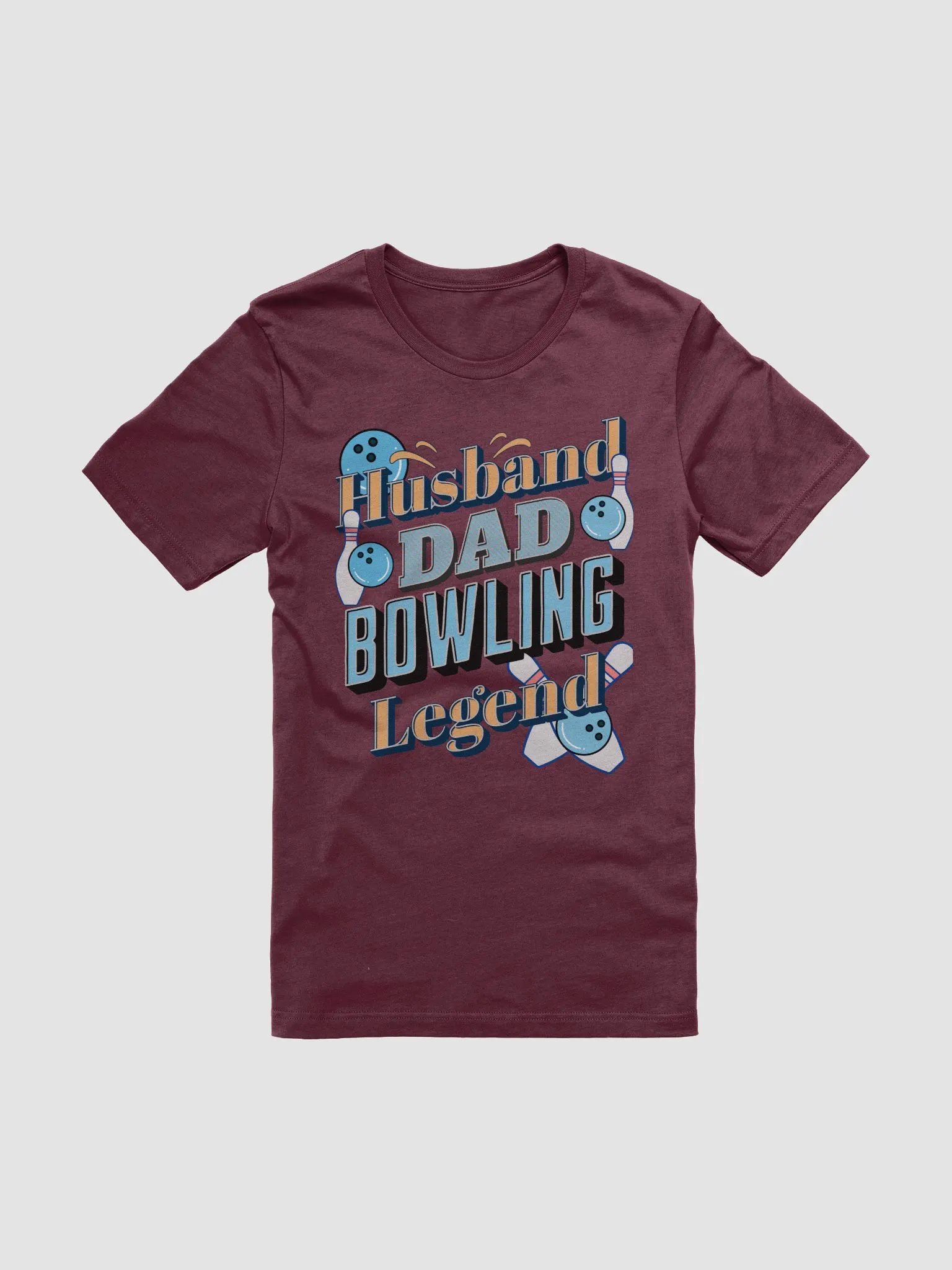 Husband Dad Bowling Legend Graphic T-Shirt product image (1)