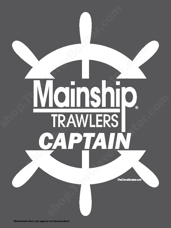 Mainship Captain - T-Shirt - Dark Shirt w/White Logo product image (2)