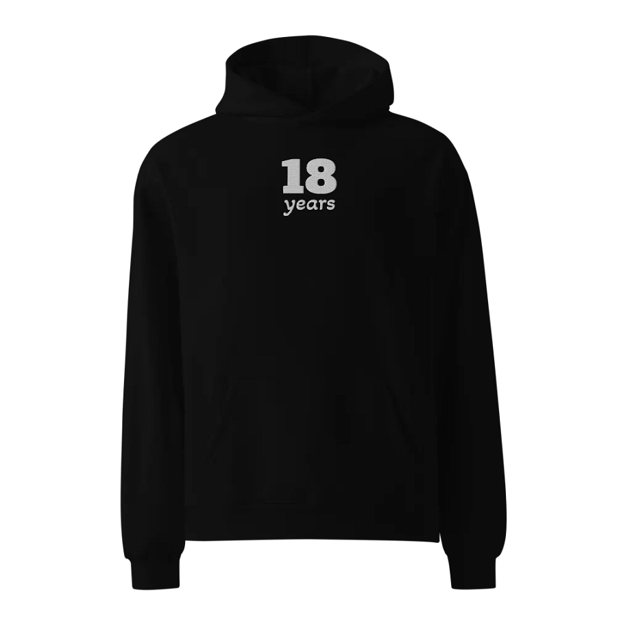 18 Years Anniversary or Age Embroidered Unisex Oversized Hoodie product image (1)