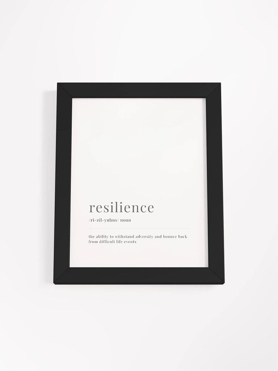 Resilience Definition Framed Print product image (1)
