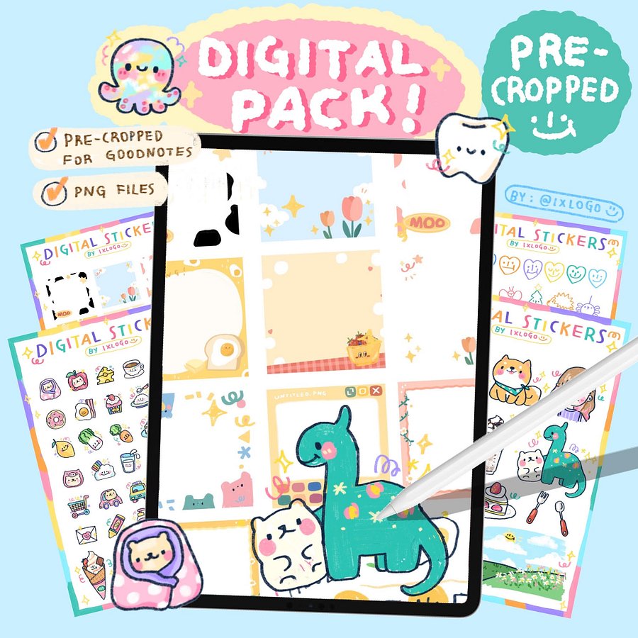 IXLOGO | GOODNOTES DIGITAL PACK (sticker and memo) product image (1)
