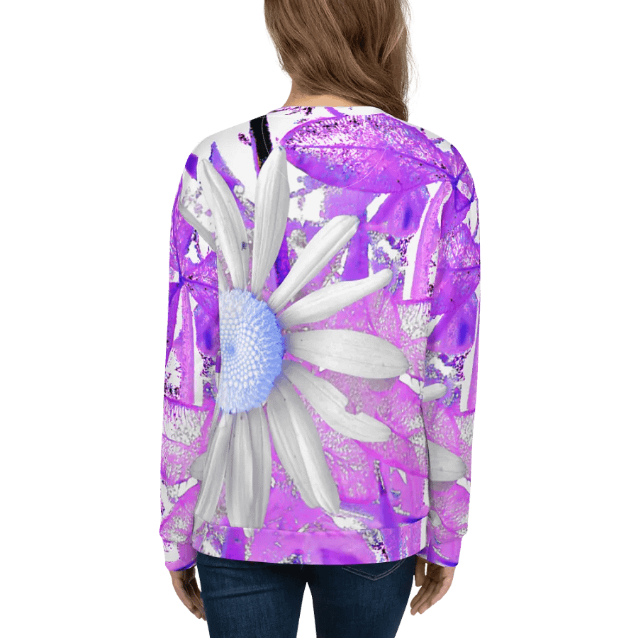 Cool Vivid Abstract Daisy Flower Unisex Sweatshirt product image (10)