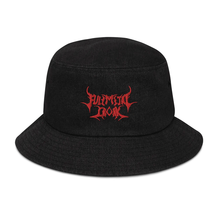 Full Metal Denim Bucket Hat (Red Logo) product image (1)