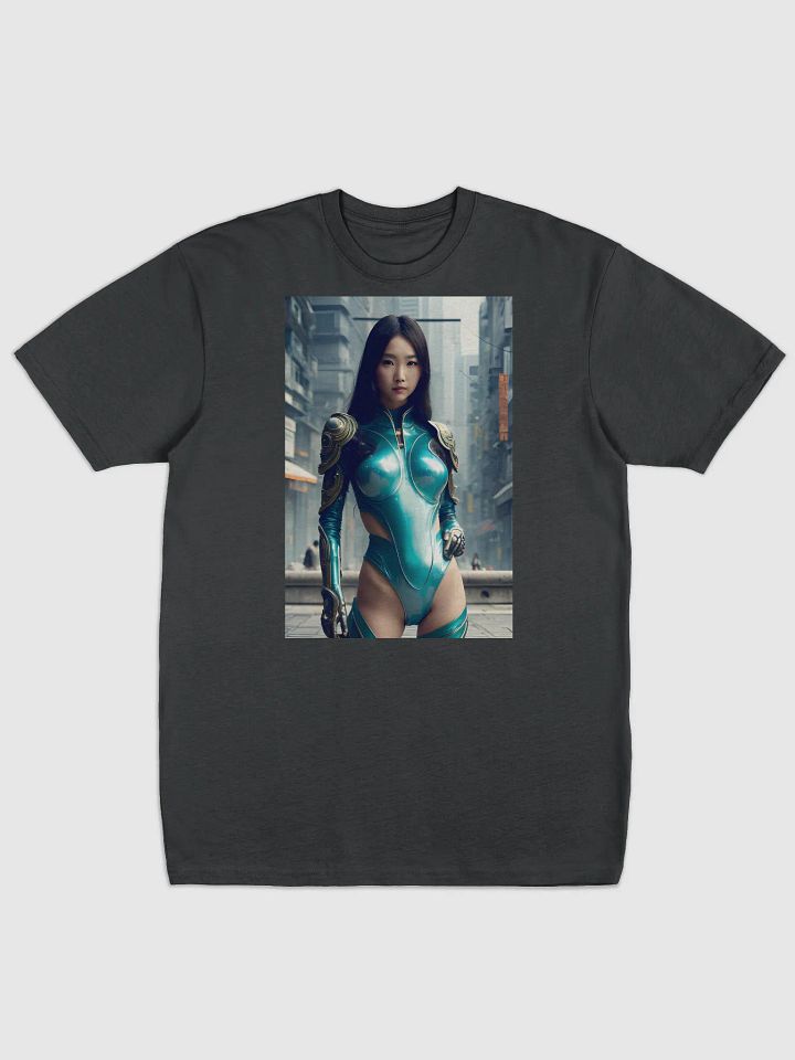 Lovely Asian Cyberpunk Portrait - Cool Art Heavyweight Tee product image (1)