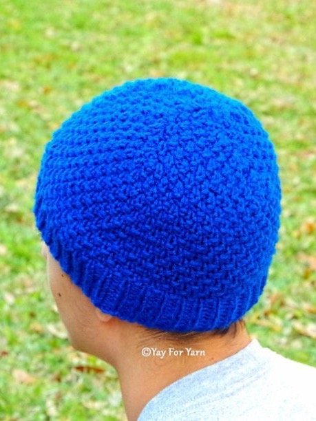 Moss Stitch Hat - PDF Knitting Pattern & Video Tutorial product image (1)
