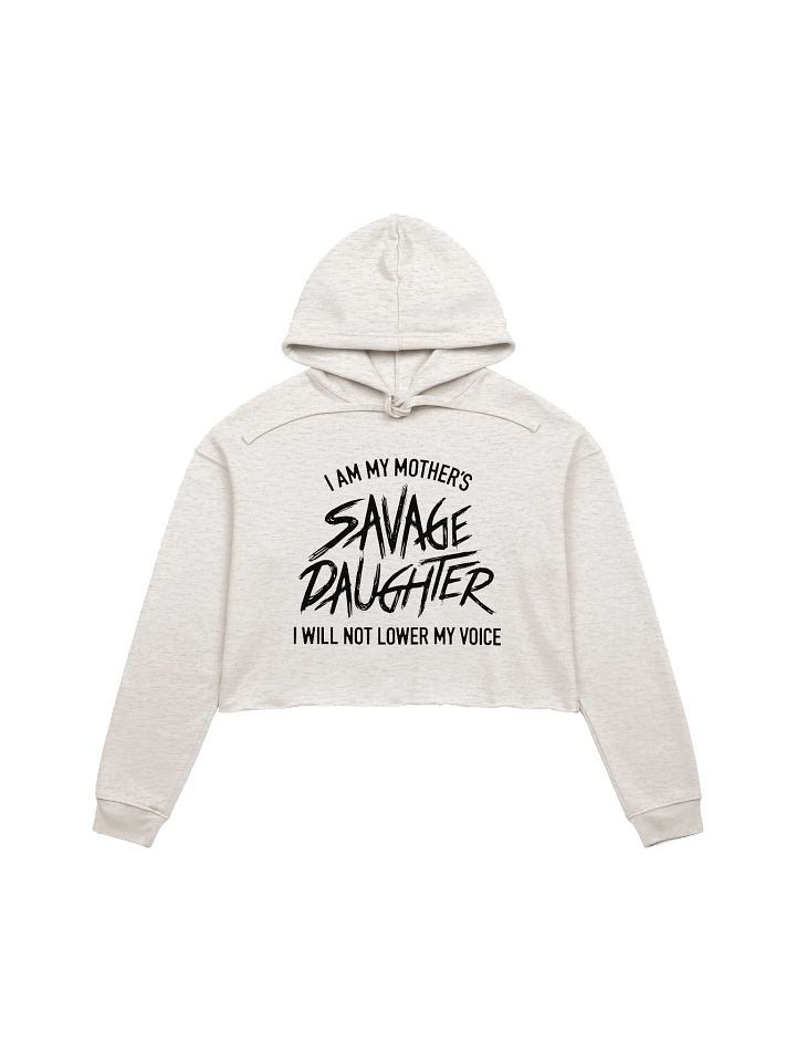 Savage Daughter Fleece Crop Hoodie (black print) product image (2)