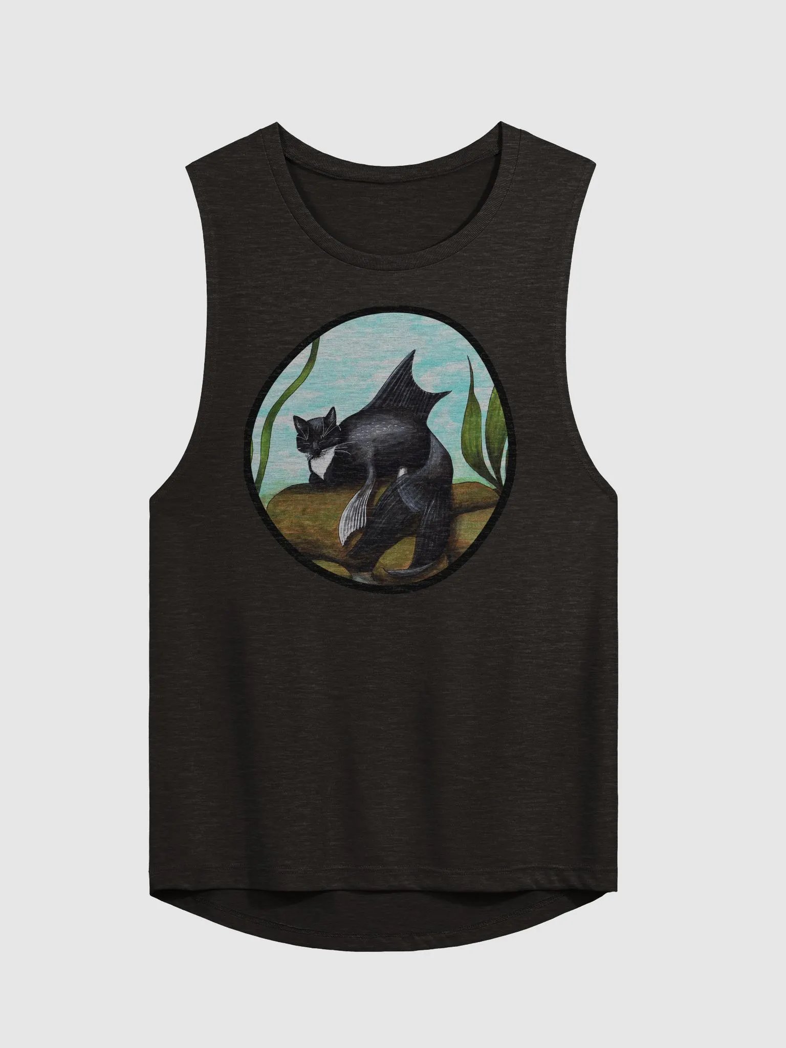 Mermeow Tuxedo Tank Top W product image (2)