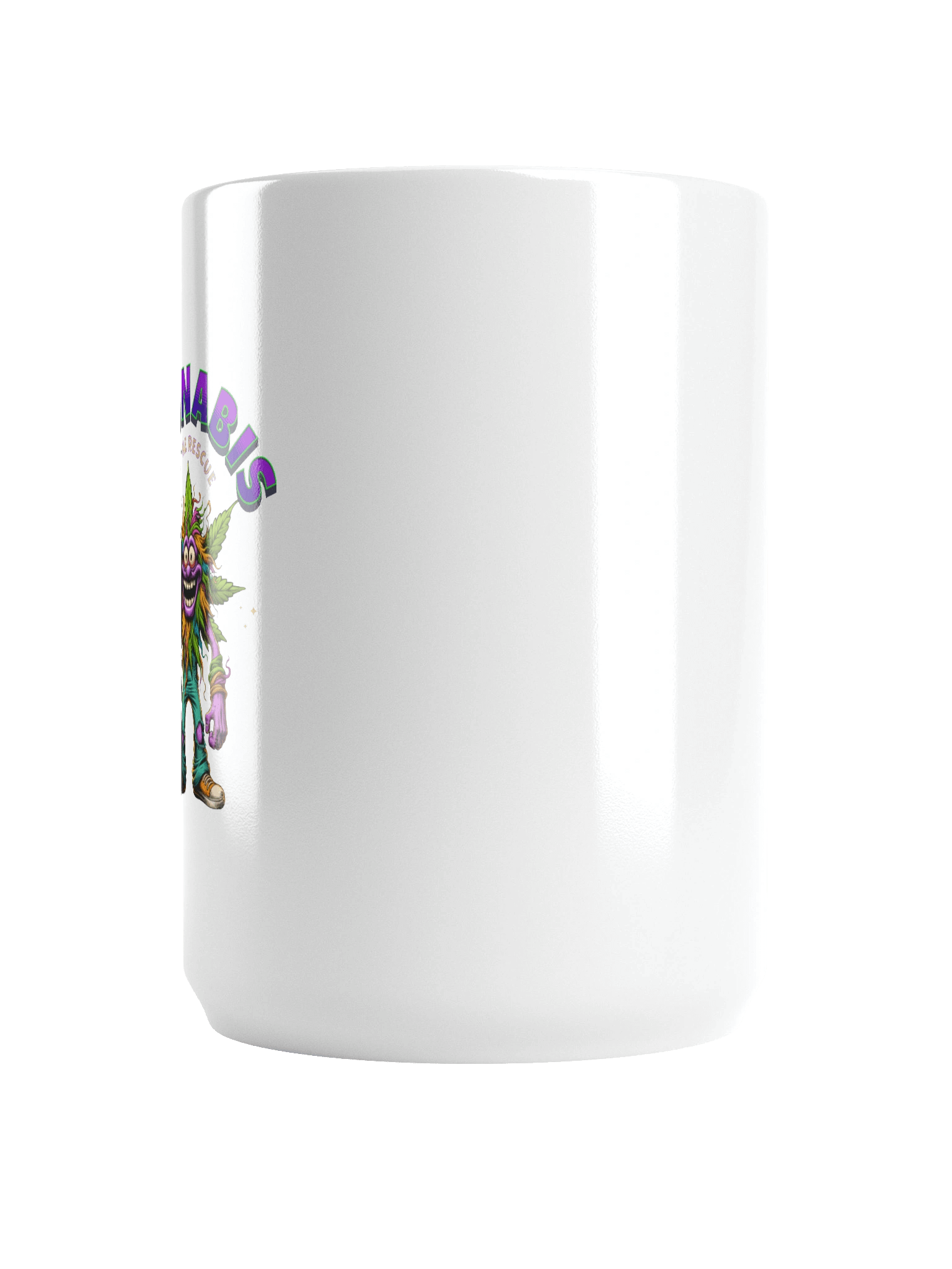 Cannabis to the Rescue! Coffee Mug (White Glossy Ceramic) product image (3)
