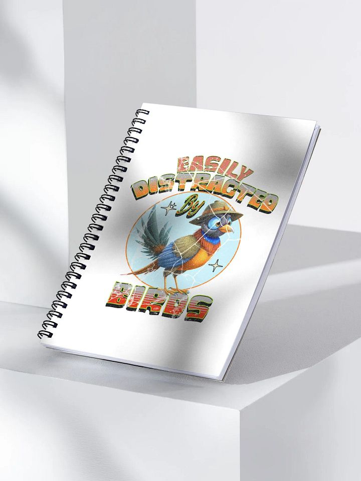 Easily Distracted By Birds Whimsical Spiral Notebook product image (2)