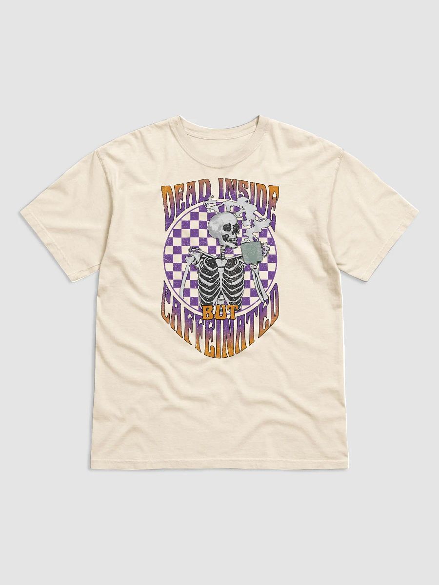 Dead Inside but Caffeinated Skeleton Drinking Coffee(2) T-Shirt | Funny Fall and Halloween Skeleton Design for Coffee Lovers product image (13)