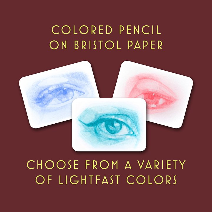 COMMISSION: Custom Eye Portrait ATC product image (2)
