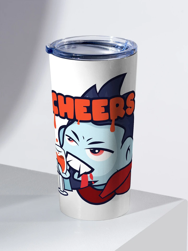 DRACULA CHEERS STAINLESS STEEL TUMBLER product image (2)