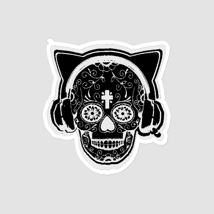 sugar skull 1' Sticker