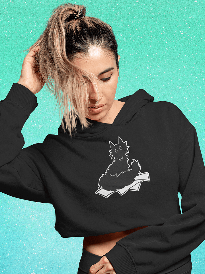 my DOCUMENTS fleece crop hoodie product image (1)