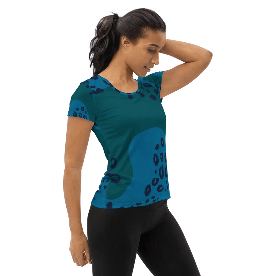 Teal Animal Print Women's Sports Tee product image (4)