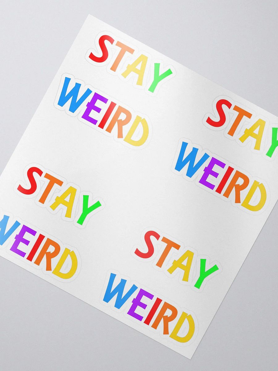 Stay Weird Rainbow - Kiss Cut Stickers product image (3)