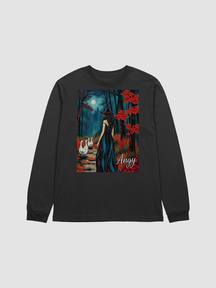 Moonlit Forest goose Walk Long Sleeve Tee product image (1)