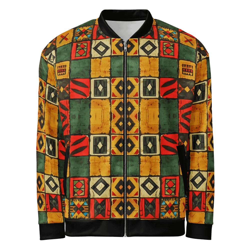African Tribal Fusion All-Over Bomber Jacket product image (1)