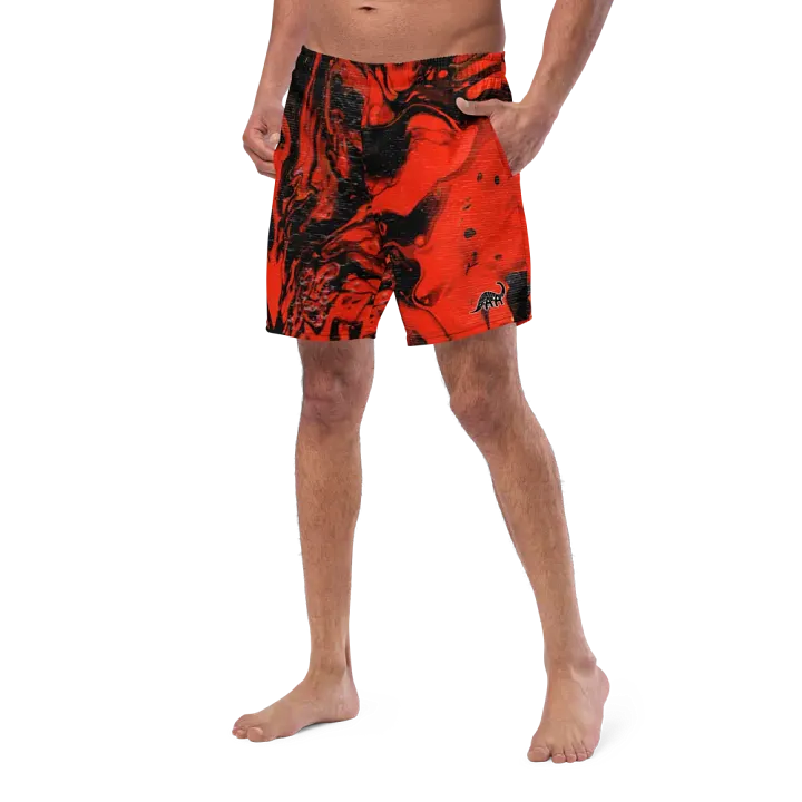 Demon In My Headphones Fluid Acrylic Swim Trunks product image (2)