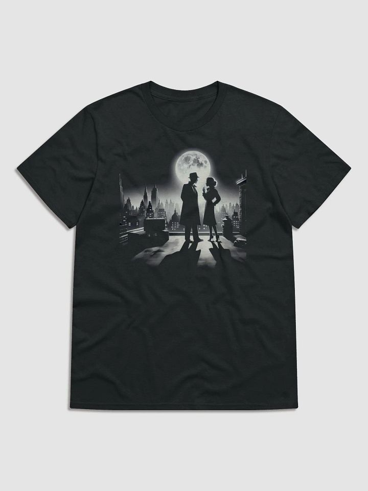 Moonlight Mischief: A Rooftop Rendezvous (Front Print Womens Tee) product image (1)