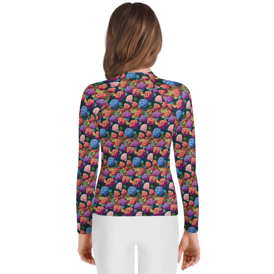Escape the Ordinary in Vibrant Comfort: All-Over Print Rash Guard product image (7)