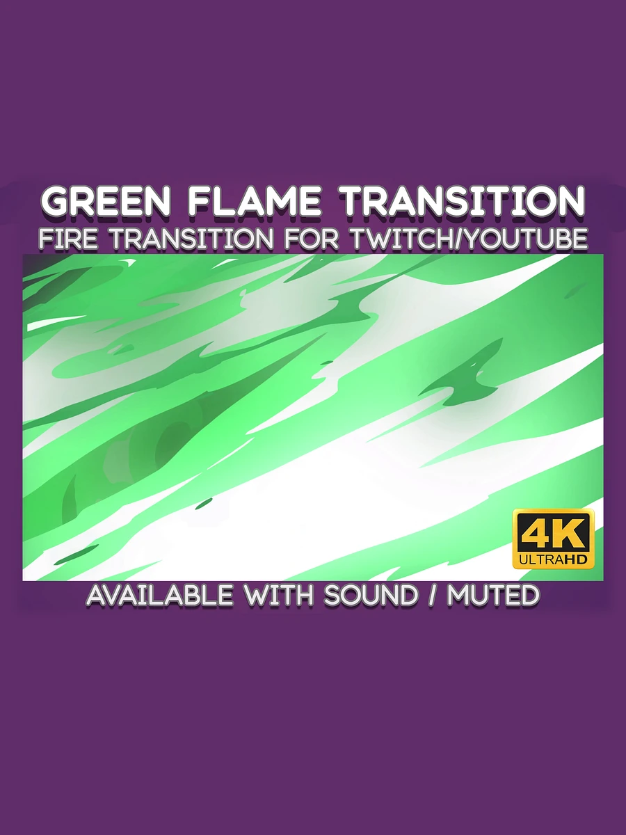 Green Fire Video Transition - Cartoon Fire Transition for Twitch Stream and YouTube Video product image (4)