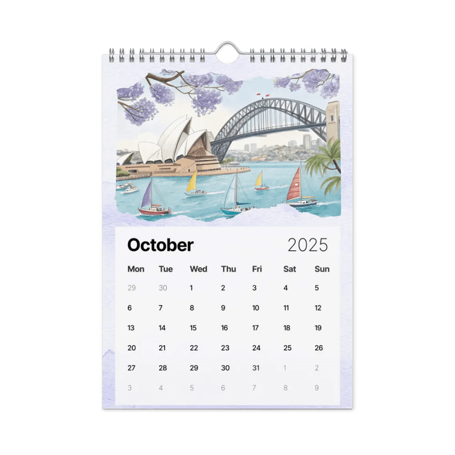 WORLD CAPITALS WATERCOLOR WALL CALENDAR 2025 product image (12)