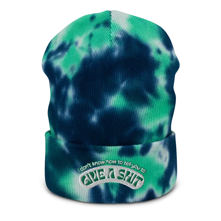 GIVE A SH*T tie-dye beanie product image (1)