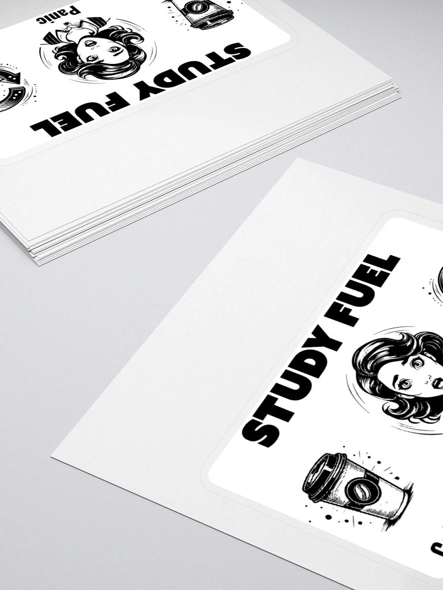 Study Fuel: Coffee Panic Repeat Funny Coffee Lover Sticker product image (10)