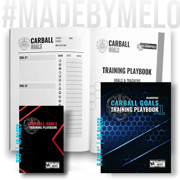 Carball Goals Training Playbook: Rocket League Training & Strategy - Notebook | #MadeByMELO product image (1)