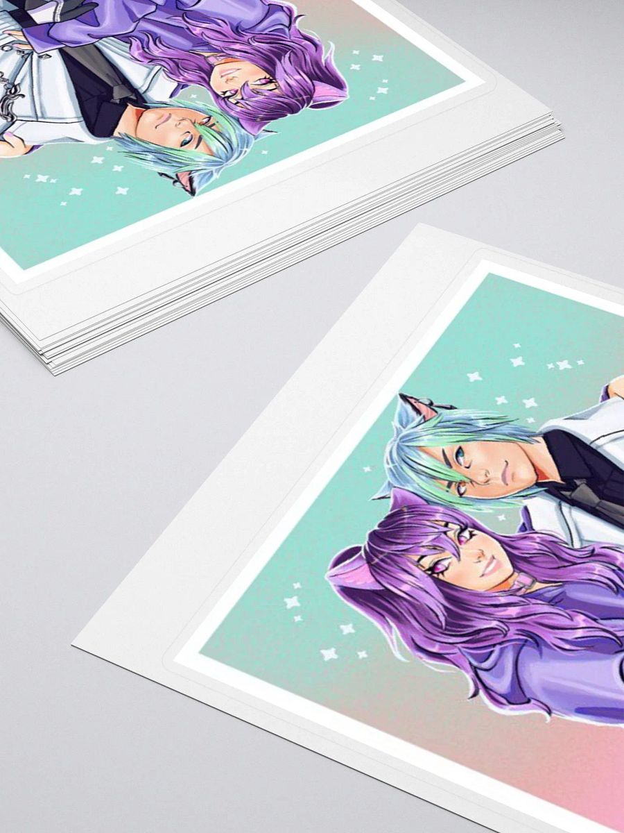 Emmy & Rogue w/ BG Sticker product image (4)
