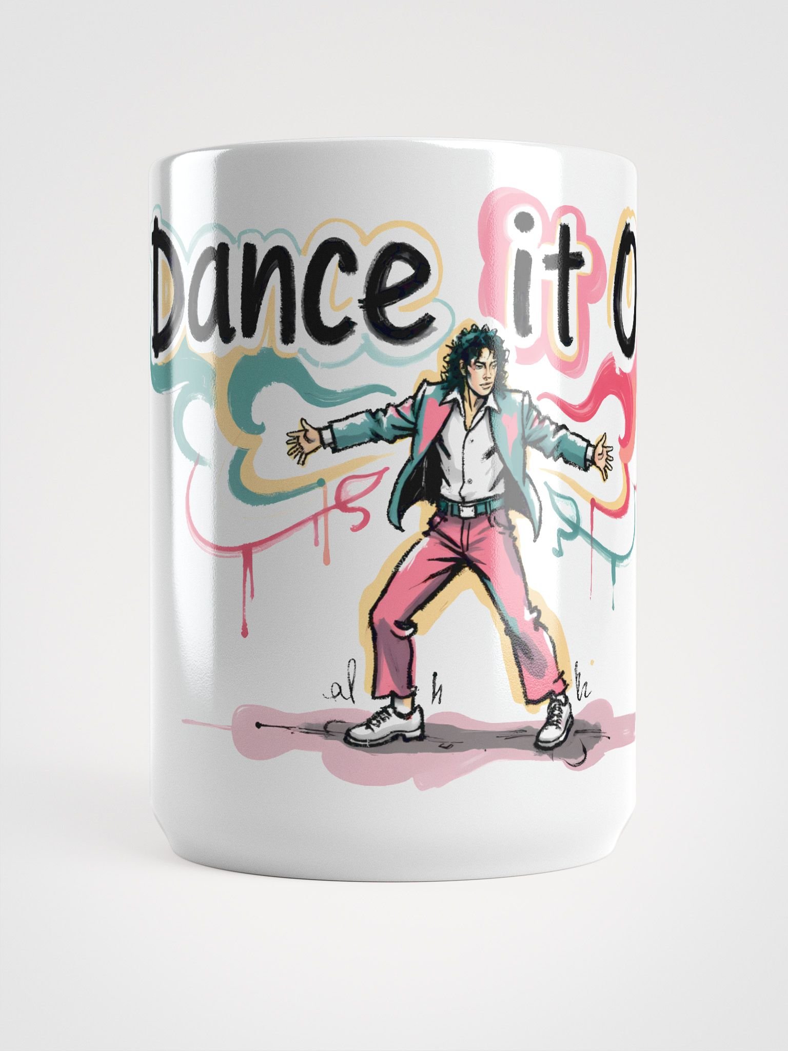 Graffiti Dance Party | 'Dance It Off' Vibrant Art Mug product image (5)