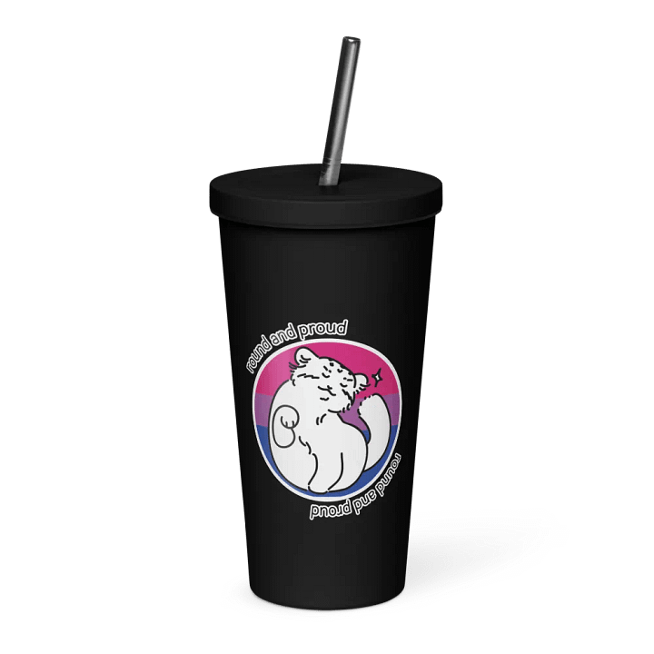 Round and Proud Manul Pride Bisexual Version - Insulated Tumbler product image (1)