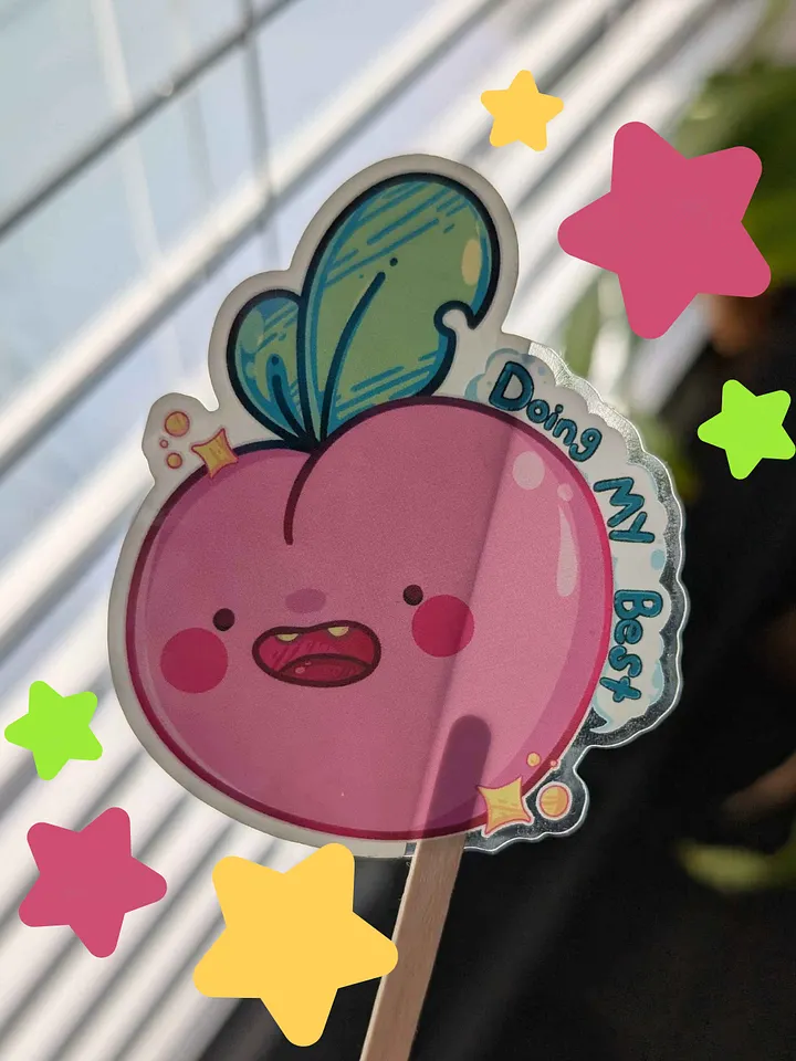 Momo Doing His Best 🍑 (Clear) product image (2)