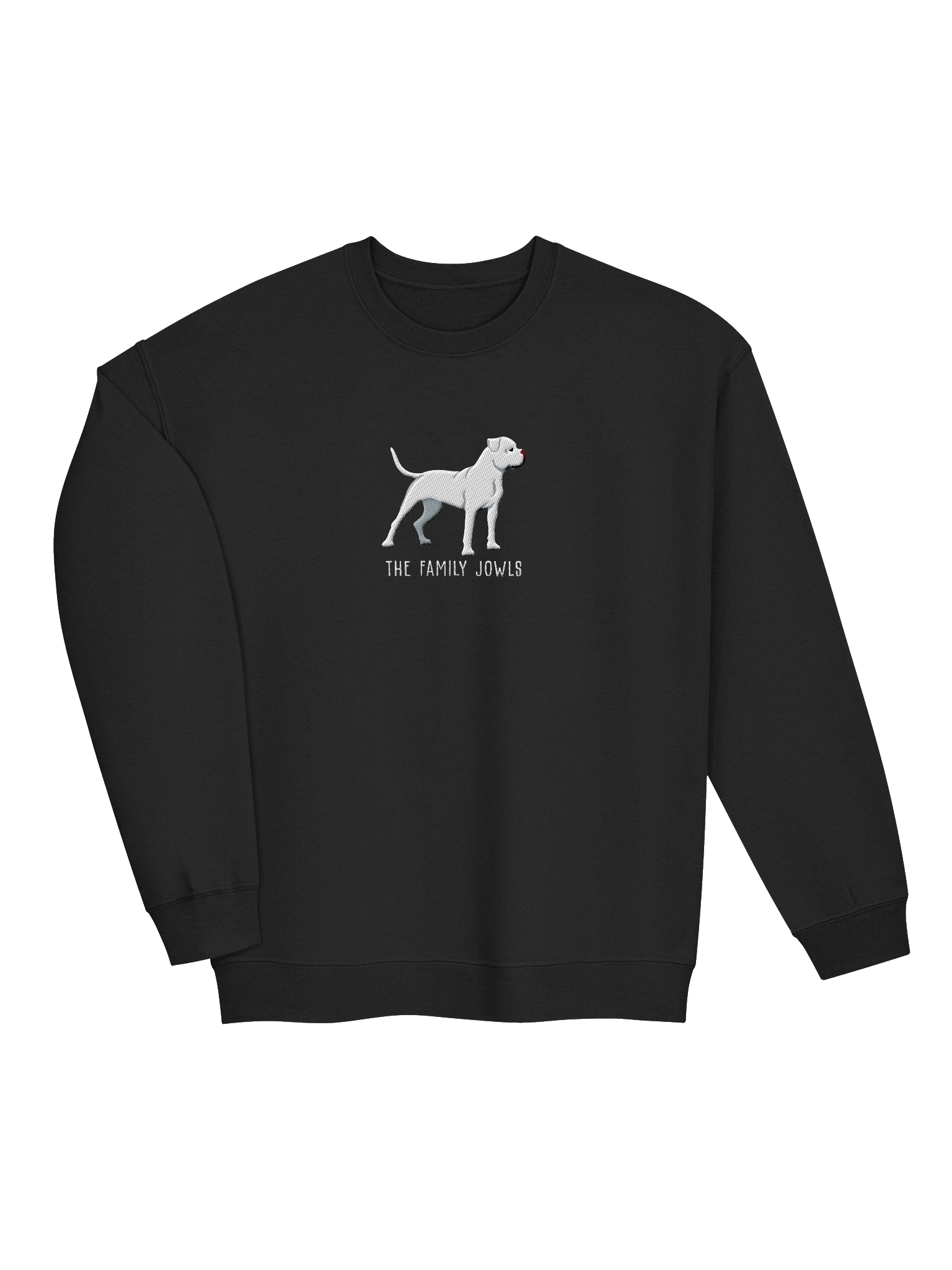 The Family Jowls Sweatshirt (Embroidered) of an American Bulldog(White) product image (18)