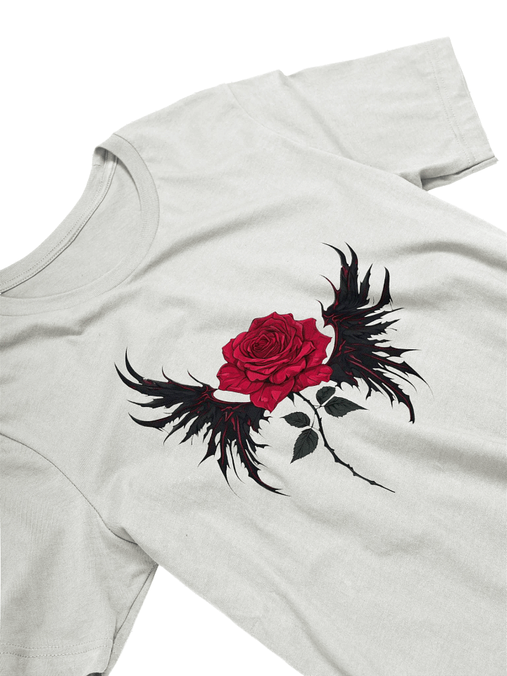 Crimson Rebellion – Winged Rose Tee, Iconic Soft Tee: Bella+Canvas Supersoft T-Shirt product image (2)