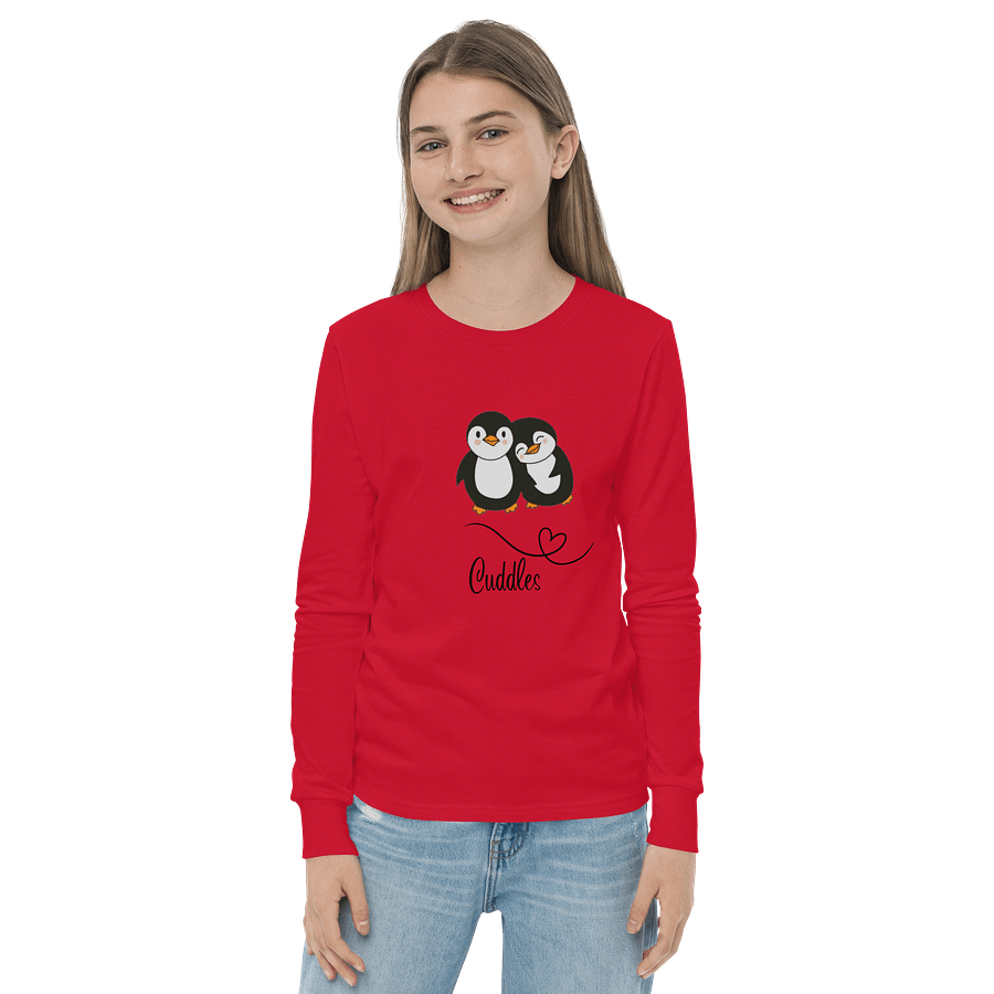 Cuddles Penguin Youth Long Sleeve Tee product image (2)
