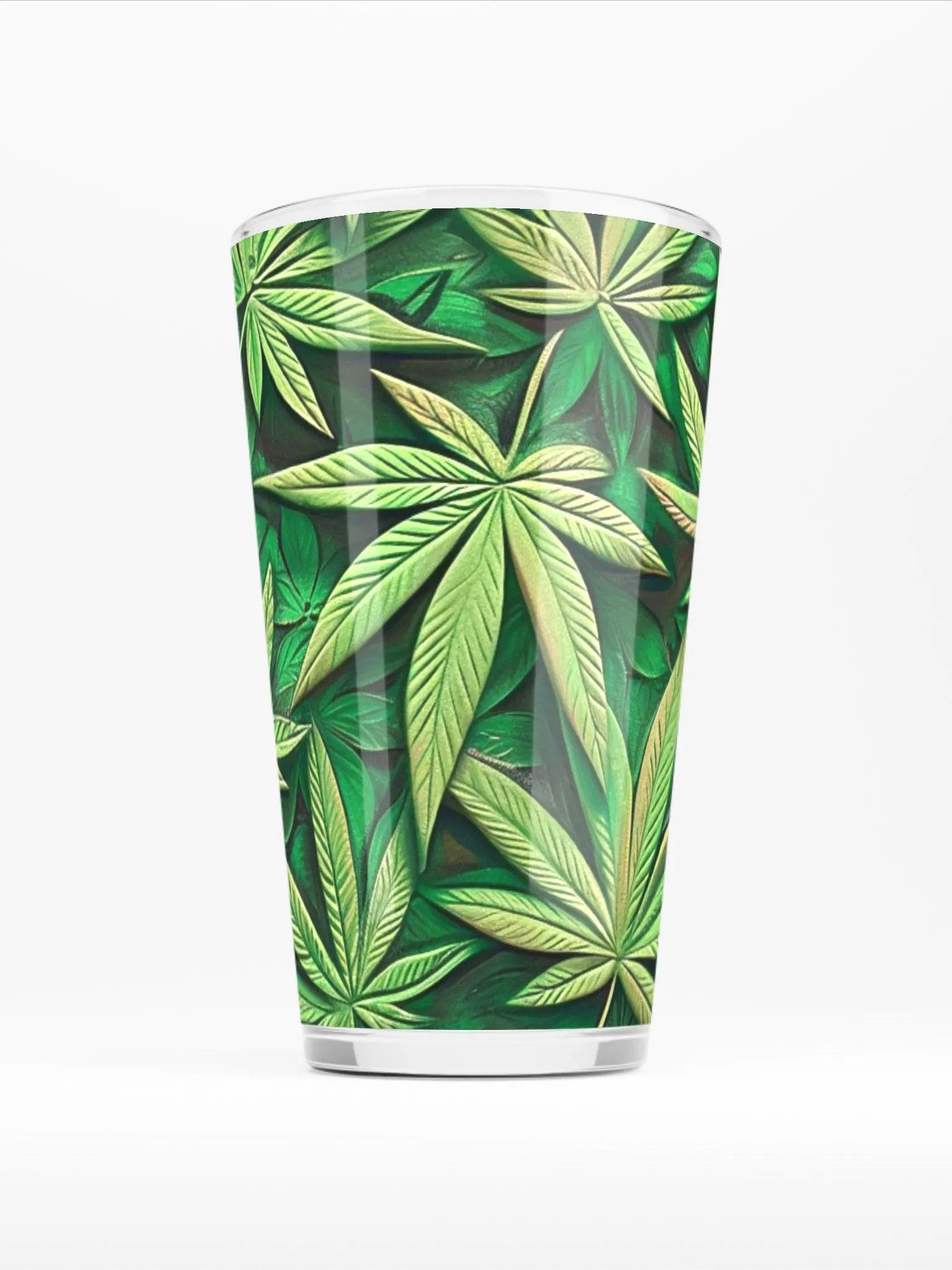 Cannabis Marijuana Leaf Design 16 oz Shaker Glass product image (6)