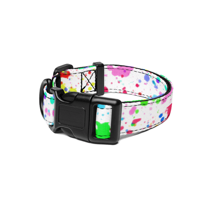 PRIDE Rainbow Splatter Pet Collar product image (1)
